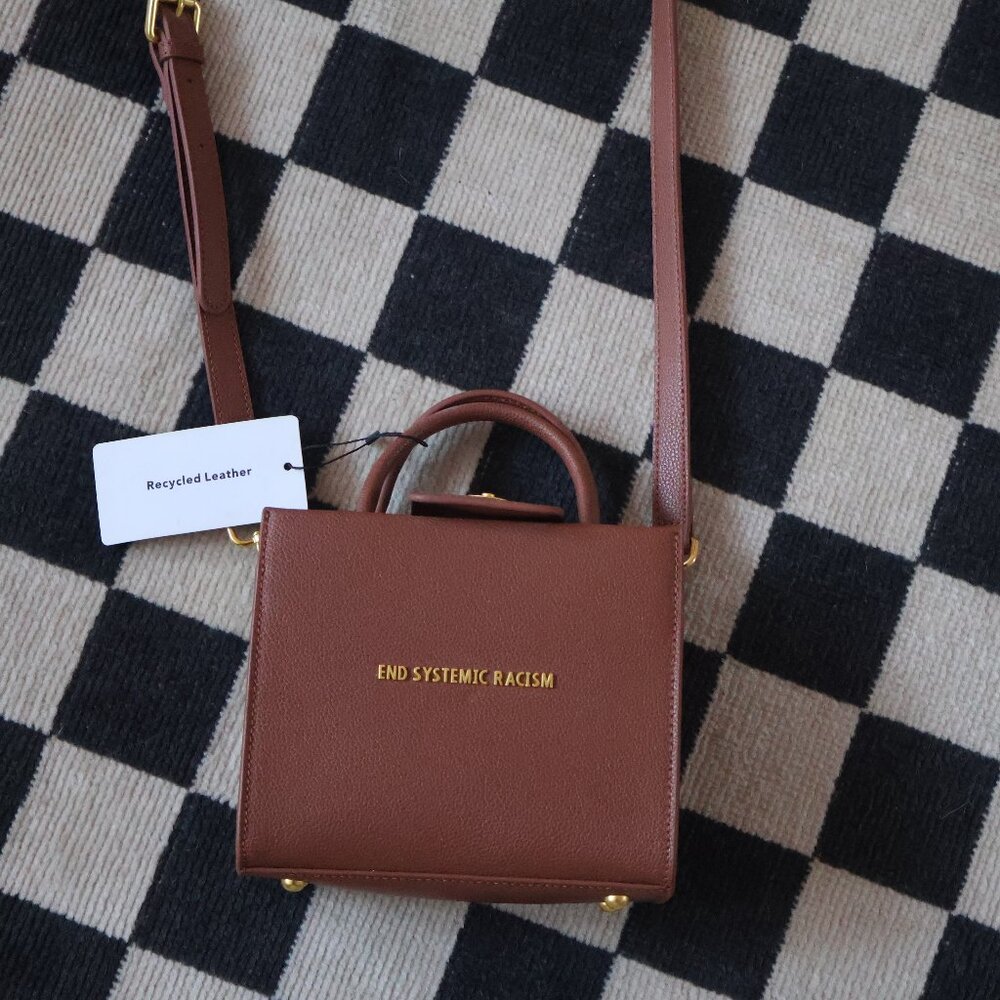 Viral Brandon Blackwood End systemic racism leather tote purse